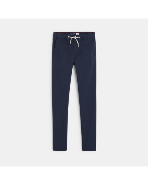 Pantalon en toile unie bleu garçon
