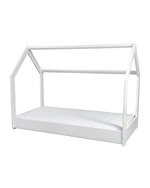 Lit maison cabane + matelas Eco