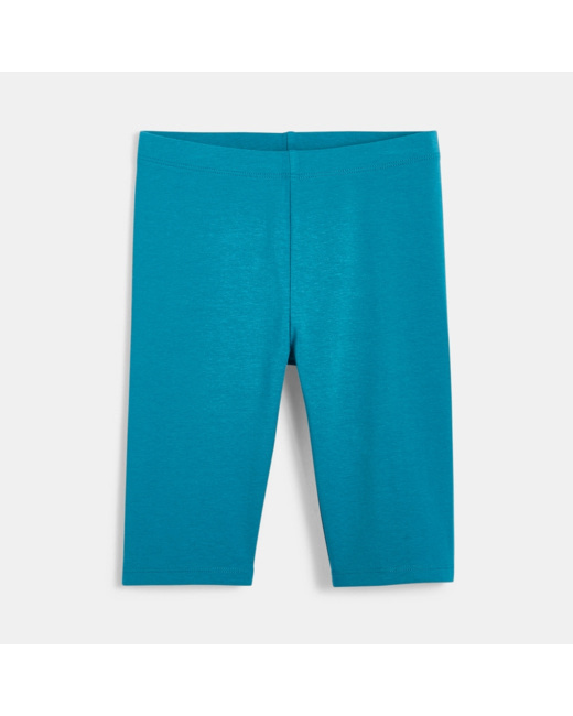 Legging cycliste turquoise fille