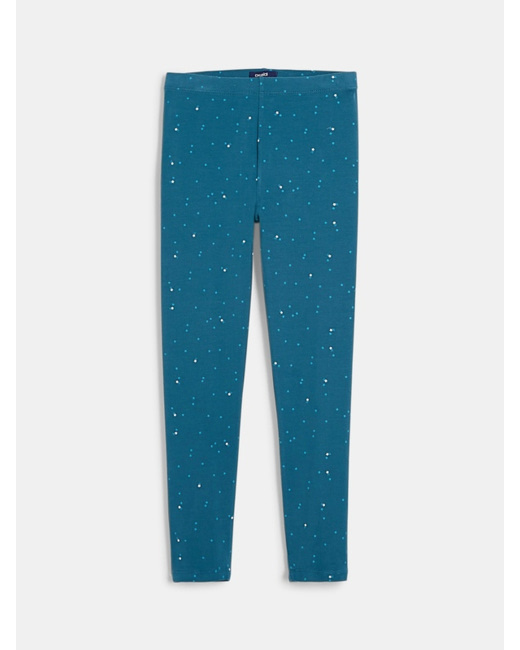Leggings imprimés vert fille