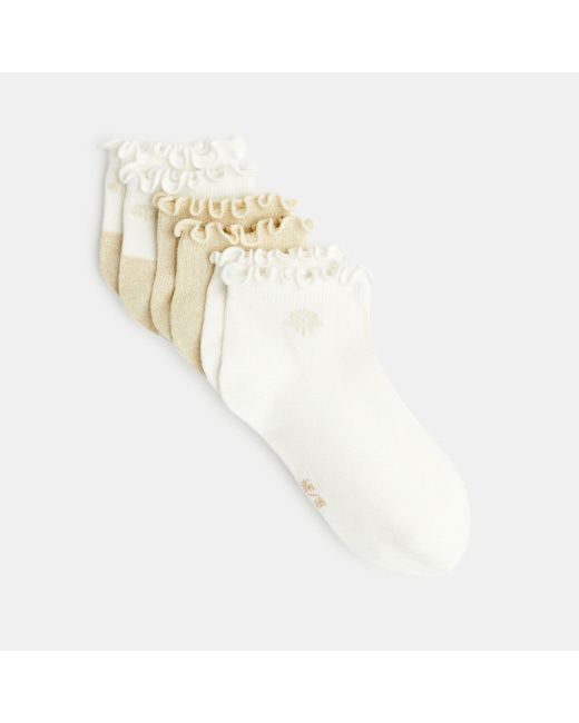 Socquettes volantées détail irisé blanc fille