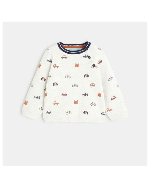 Pull maille animaux et véhicules