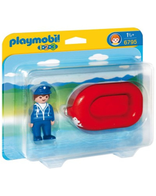 Playmobil 1.2.3 - Vacancier avec bateau