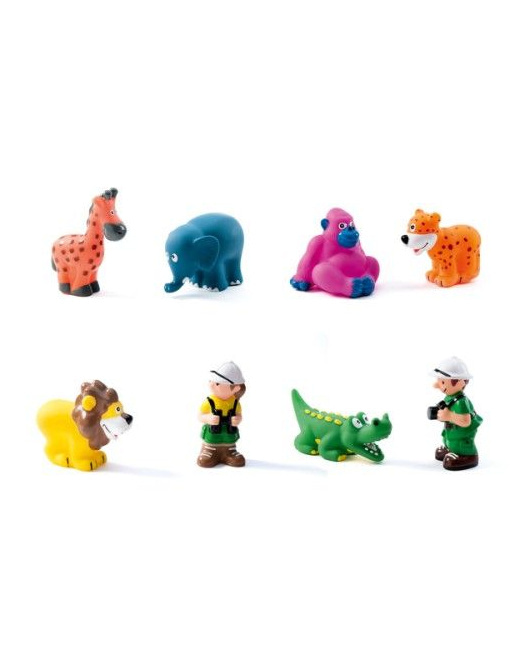 Set de 8 animaux de la savane et 2 personnages