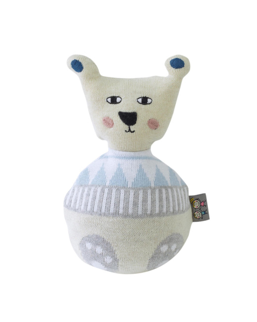 Jouet bébé éveil culbuto, cadeau de naissance en coton certifié Oeko-Tex