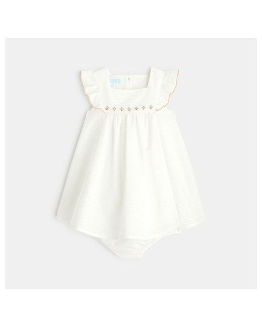 Robe chic gaufrée brillante et bloomer