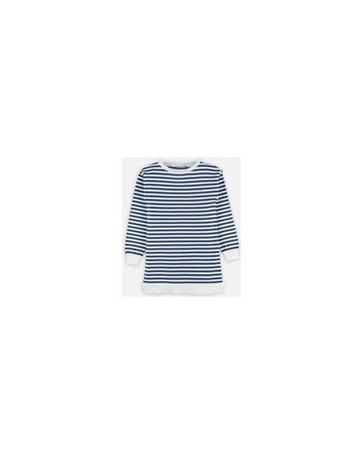 Robe tricot manches longues à rayures