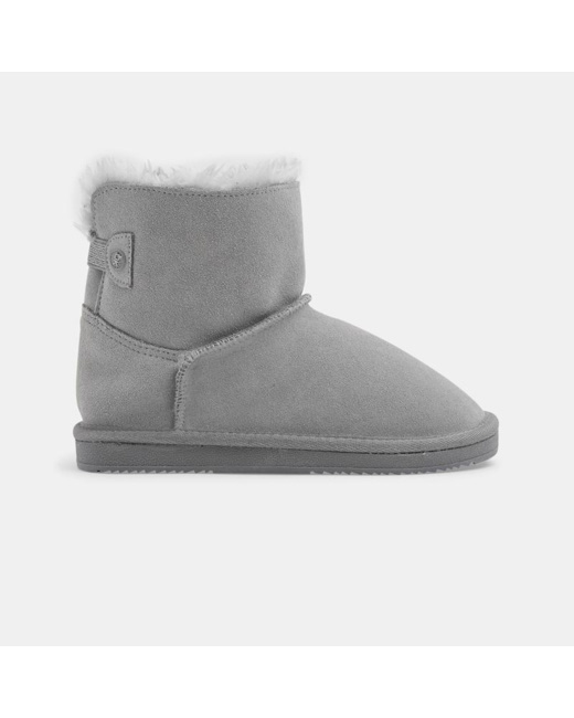 Boots fourrées grises fille