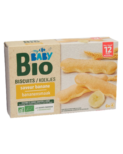 Biscuits bébé bio - Saveur banane