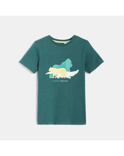 T-shirt à motif animalier bleu garçon