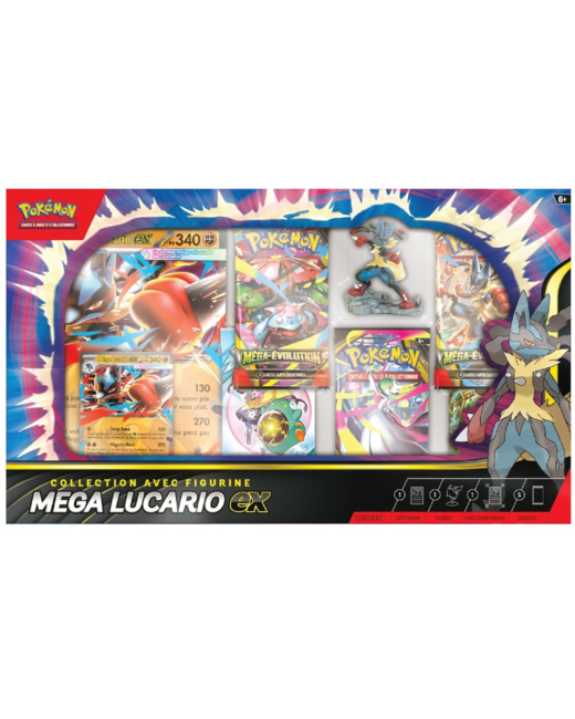 Collection Pokémon avec figurine Méga Lucario ex