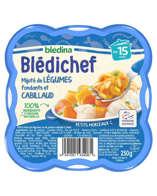 Blédina Bledichef – Fondue De Courgettes Et Petits Macaroni Pour Bébé Dès 12 Mois, 460 G | Sans Conservateur, Recette équilibrée