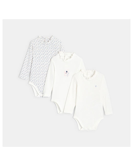 Body petit col volanté (lot de 3)