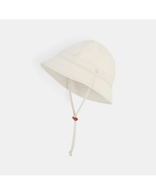 Chapeau de soleil bob en toile beige garçon