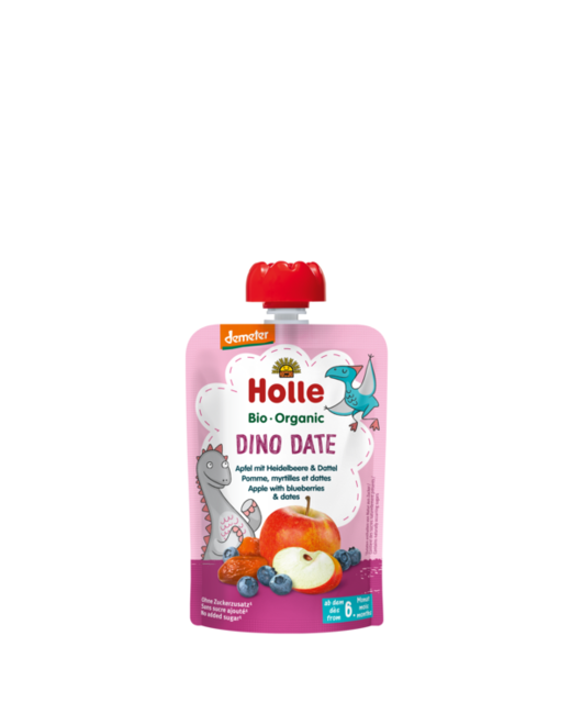 Dino Date - Gourde pomme, myrtilles et dattes