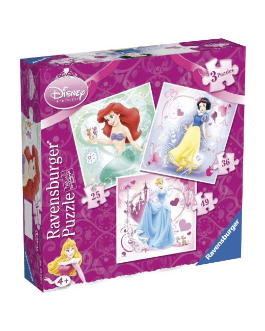 Puzzle - Princesses Disney - 25, 36 et 49 pièces