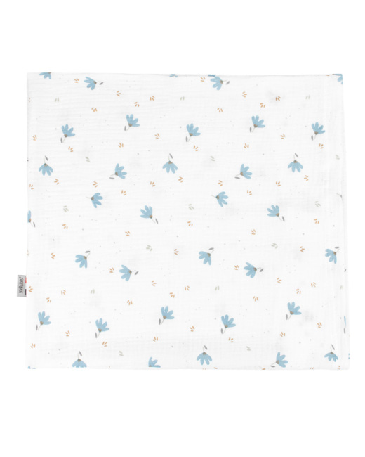 Taie d'oreiller en gaze de coton, Bleuet