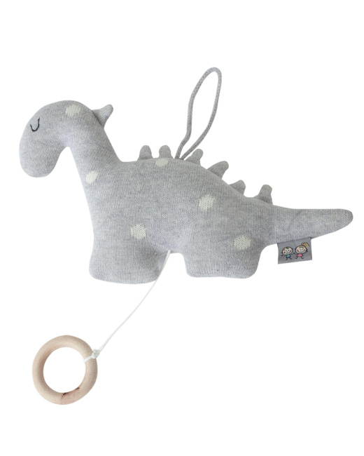 Veilleuse musicale en tricot de coton, DINO