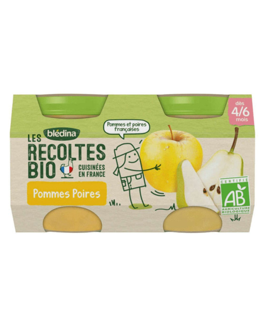 Compotes petits pots bio Les Recoltes Bio