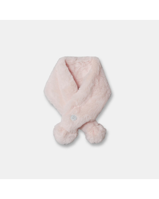 Echarpe en fausse fourrure rose fille