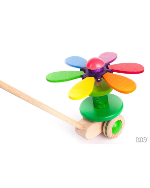 Jouet en bois - Fleur arc en ciel