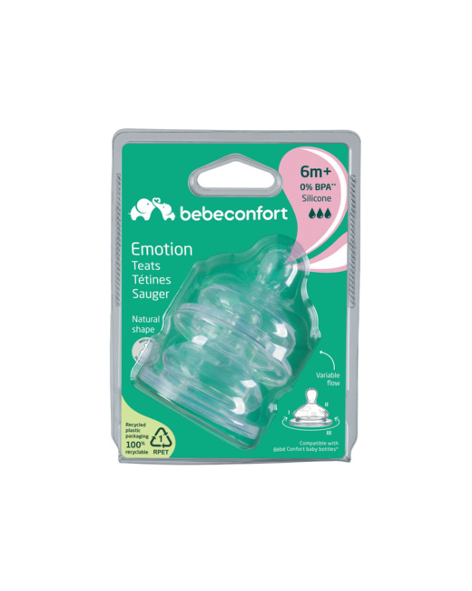 Lot de 2 tétines en silicone Emotion 6m+