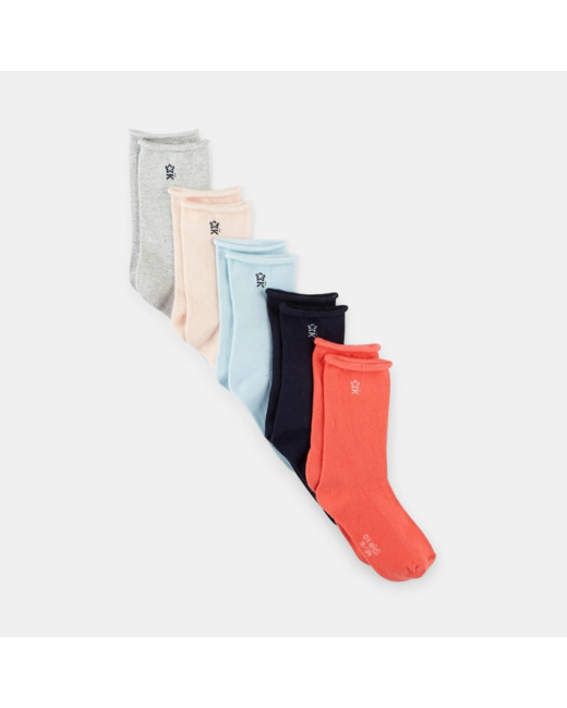 Chaussettes unies (lot de 5) fille