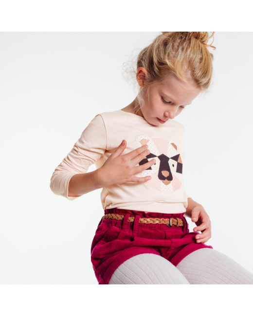 T-shirt en coton biologique rose fille