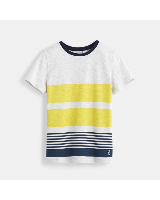 T-shirt rayé jaune garçon
