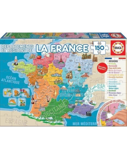 Puzzle La France Départements et régions