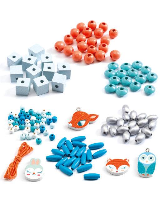 Perles en bois Petits animaux