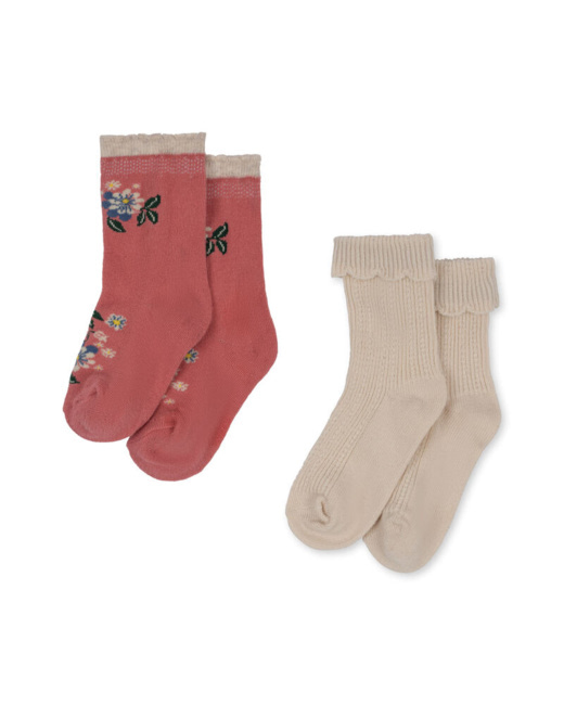 Lot de 2 paires de chaussettes Jacquard Pointelle