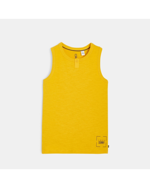 Débardeur uni jaune garçon