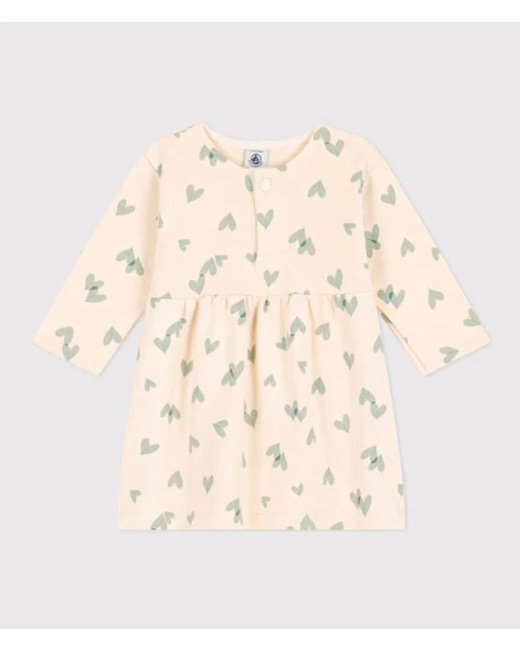 Robe manches longues molleton coeurs Paul