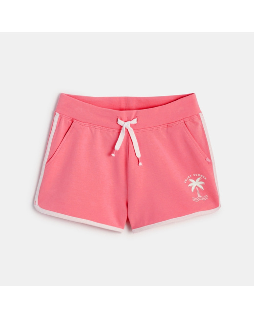 Short uni en jersey rose fille