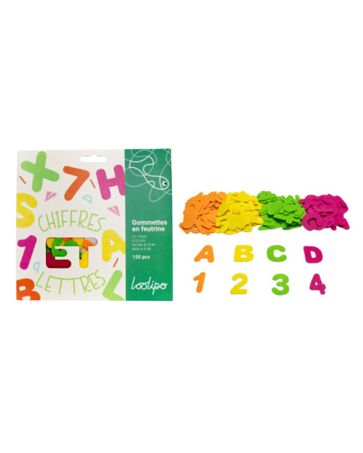 Gommettes En Feutrine - Chiffres Et Lettres