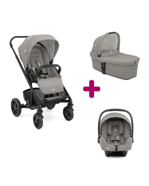 Poussette trio Chrome + siège auto I-snug 2 + Nacelle Chrome + base lx 2