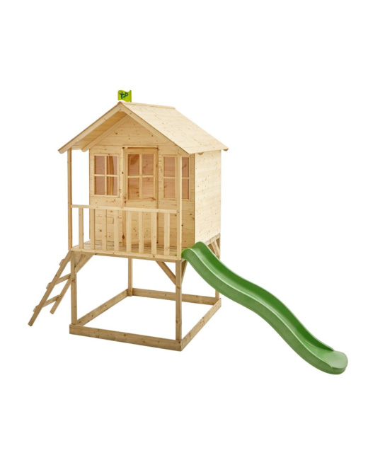 Maisonnette cabane sur pilotis toboggan Colline