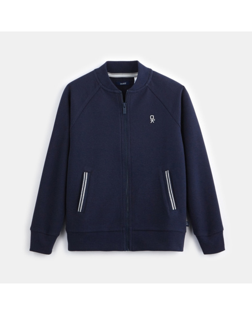 Sweat zippé bleu garçon