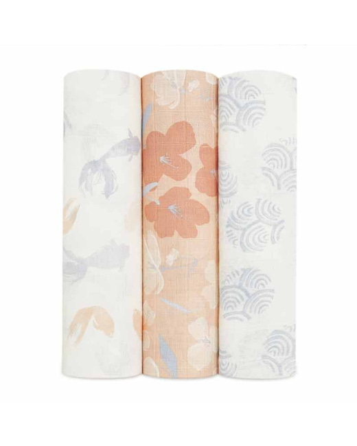 Lot de 3 maxi-langes silky soft Koi pond