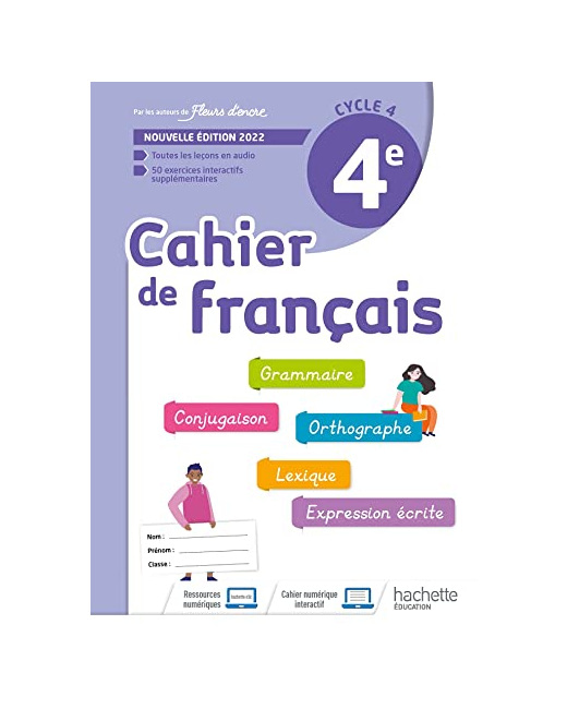 Cahier de Français cycle 4/4e - cahier d'activités - Ed. 2022
