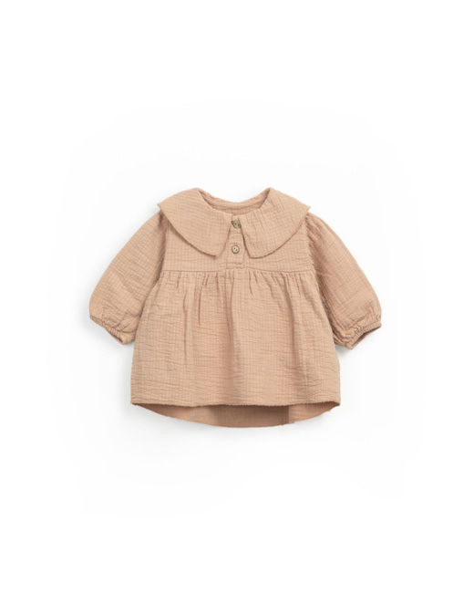 Blouse en gaze de coton rose Art
