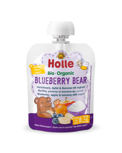 Blueberry Bear - Gourde Myrtilles, pomme et banane avec yaourt