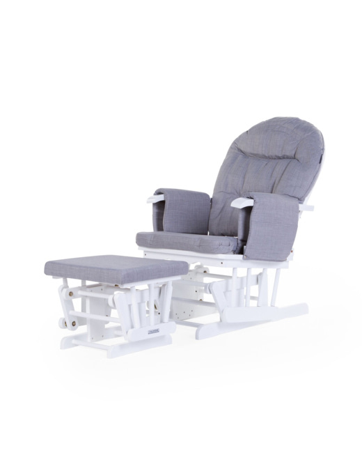 Fauteuil à bascule rond avec repose-pied