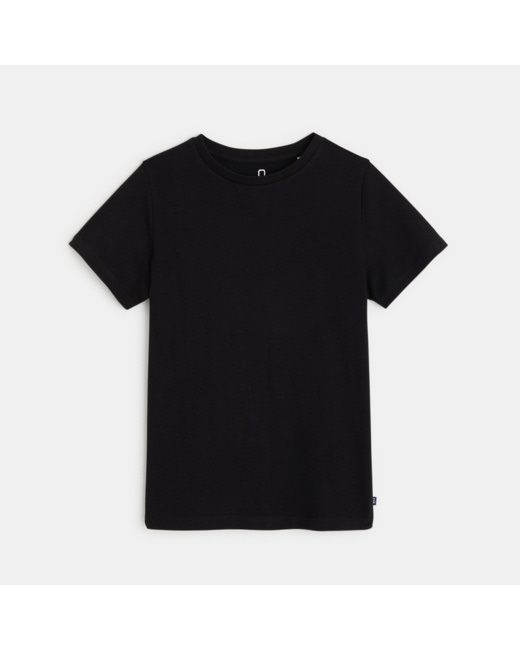 T-shirt basique manches courtes noir garçon