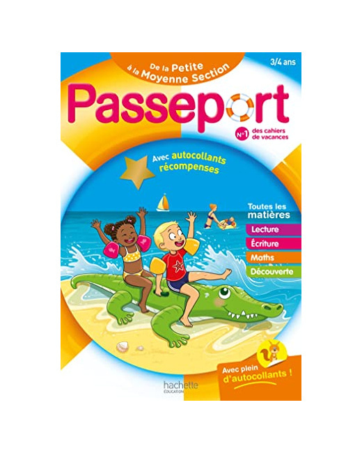 Passeport - De la Petite à la Moyenne Section 3/4 ans - Cahier de vacances 2023