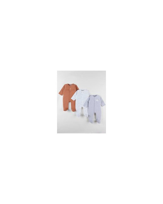 Set de 3 Pyjamas Bébé en Jersey de Coton