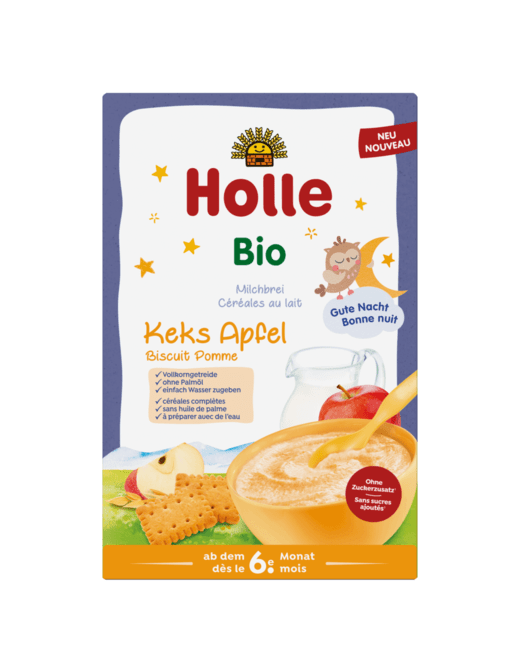Céréales au lait, aux biscuits et à la pomme bio