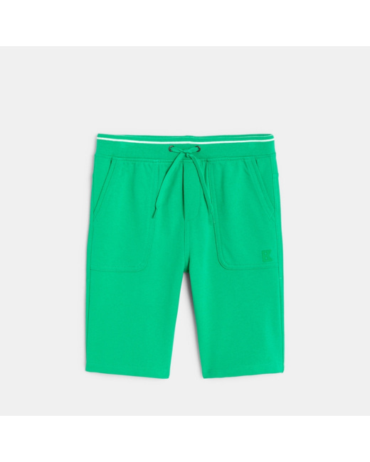 Bermuda en molleton vert garçon