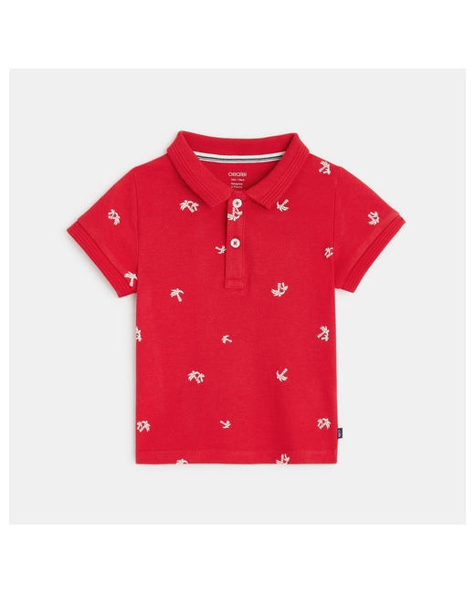 Polo maille piquée palmiers